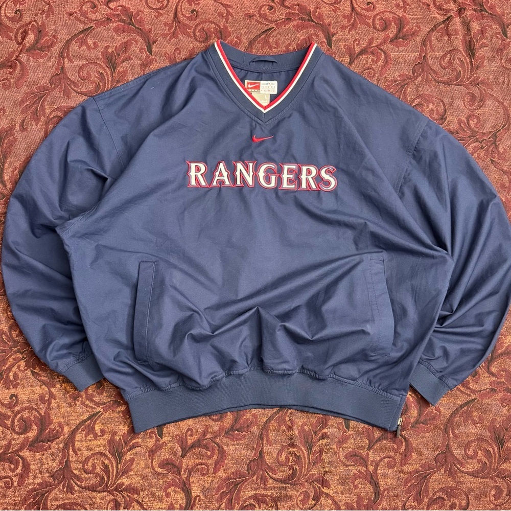 Y2K Nike Texas Rangers Centre Swoosh Pullover
